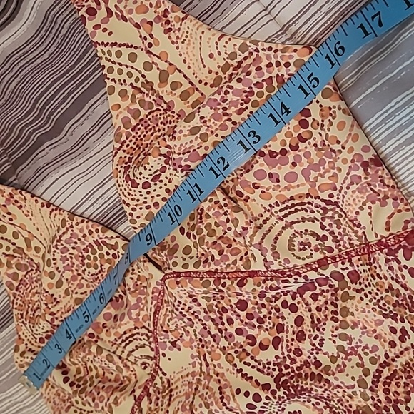 MIXIT Geometric Paisley Asymmetrical Midi Maxi Halter Dress Sz 8 Vintage Y2K - Picture 13 of 15